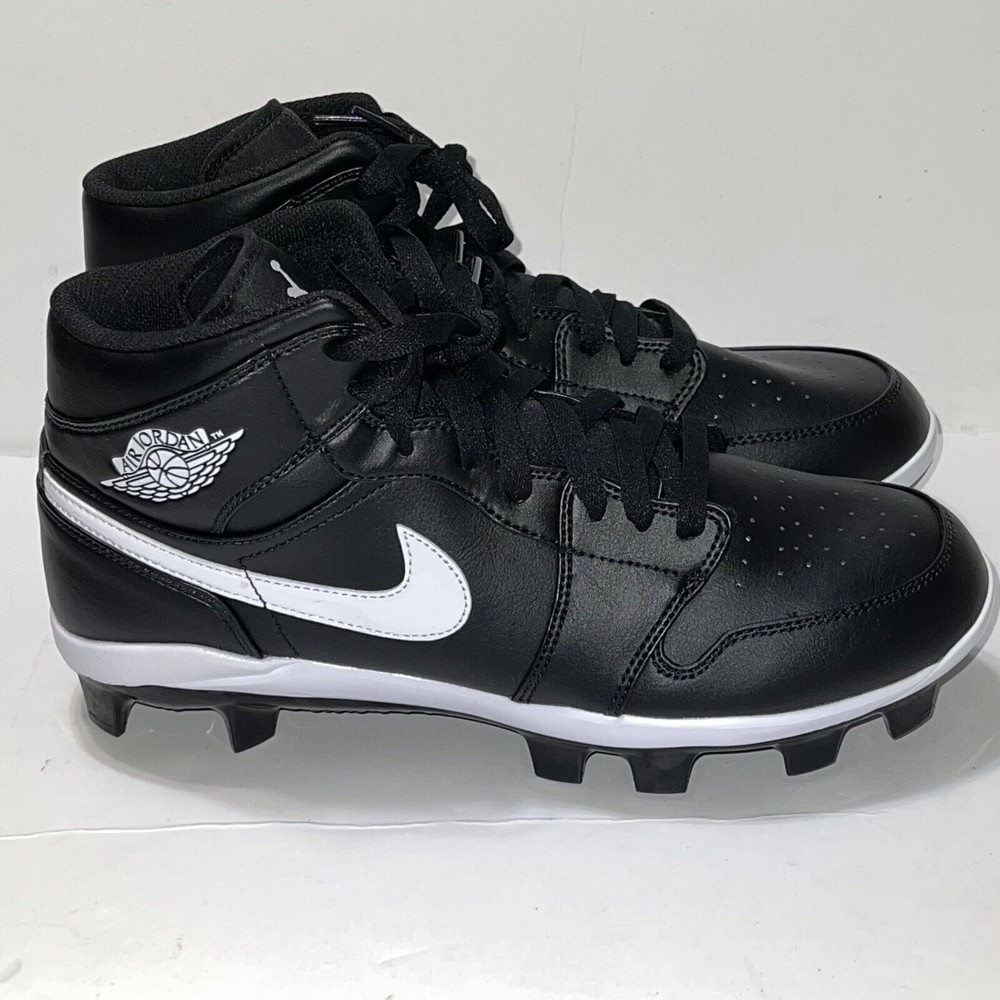 Air Jordan 1 Retro MCS Baseball Cleats Black Molded MEN'S 10 AV5354-001 NEW - Picture 3 of 15